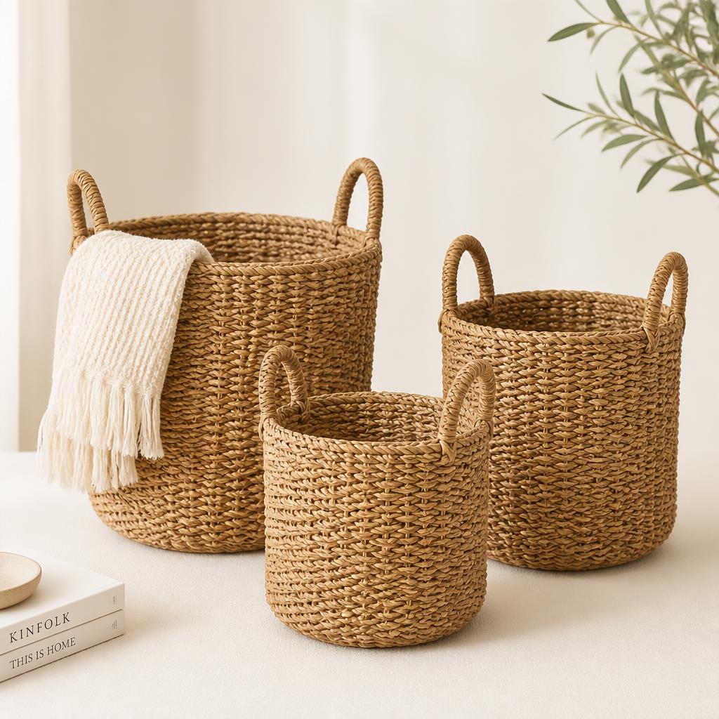 Seagrass Storage Basket Trio