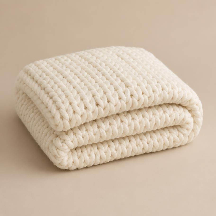Chunky Knit Throw Blanket