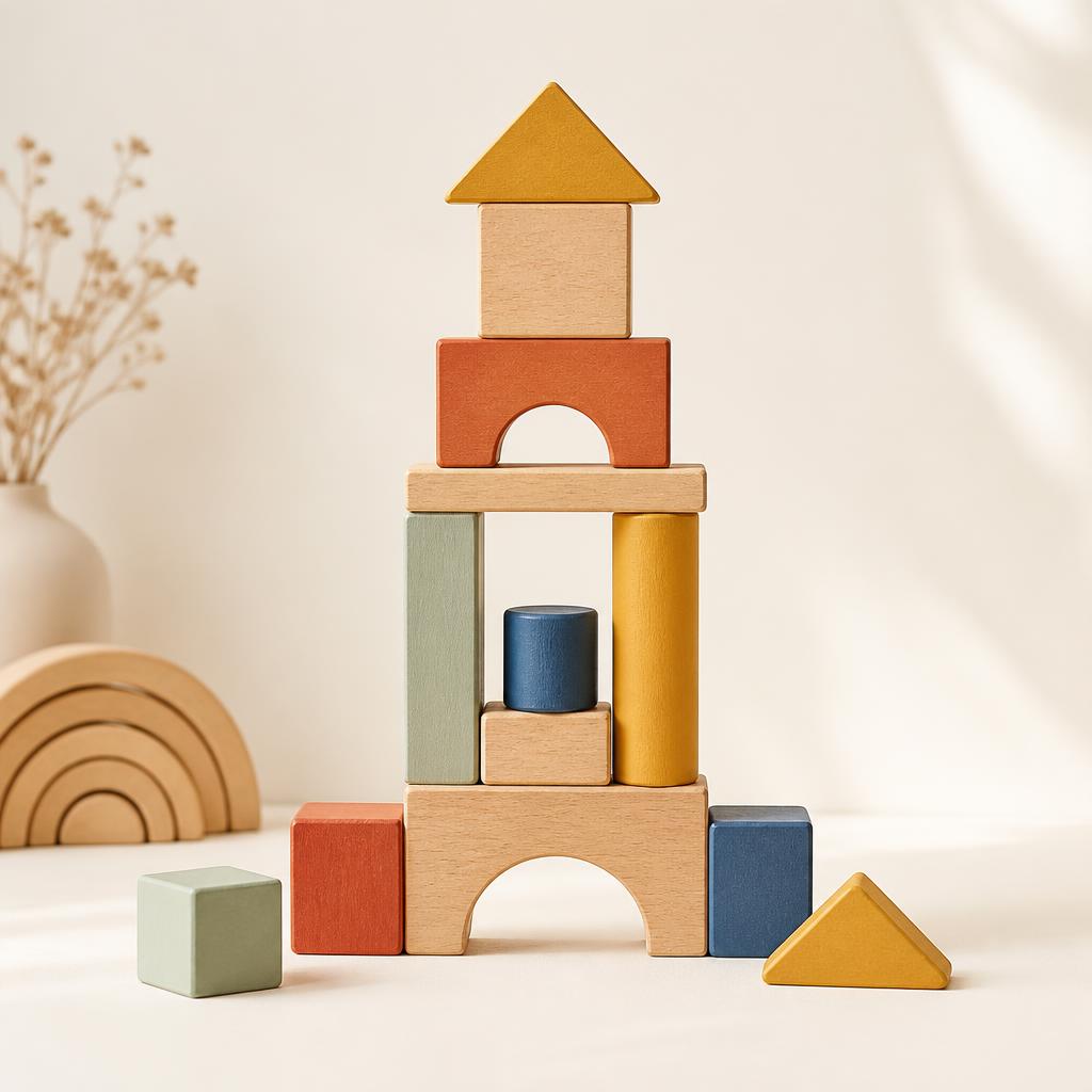 Wooden Building Blocks Set