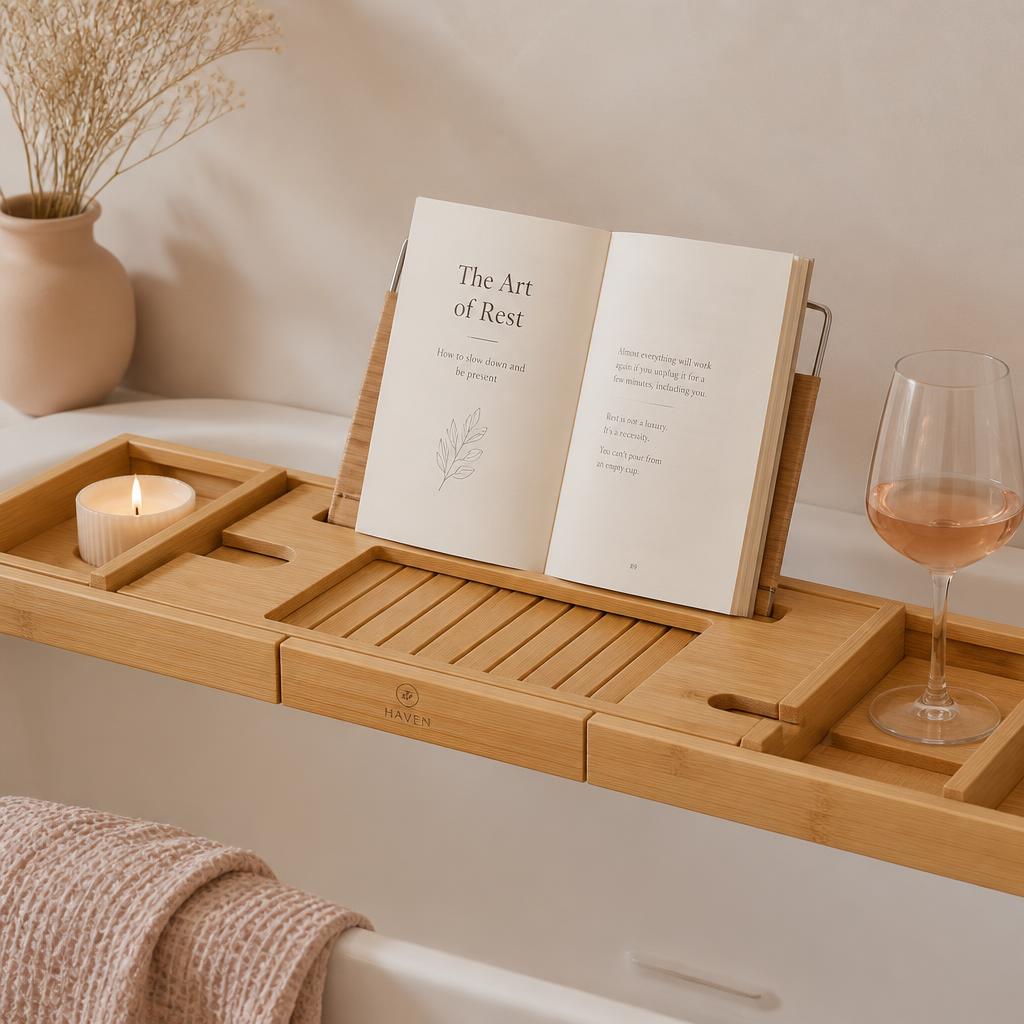 Bamboo Bathtub Caddy Tray