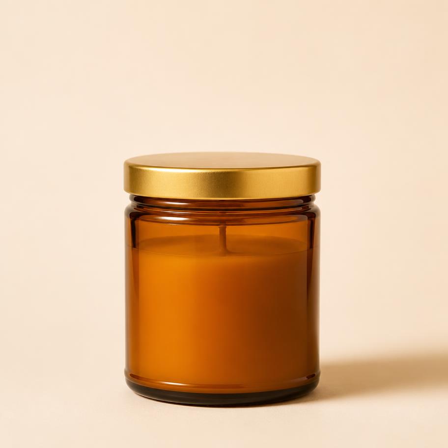 Amber Glass Soy Candle