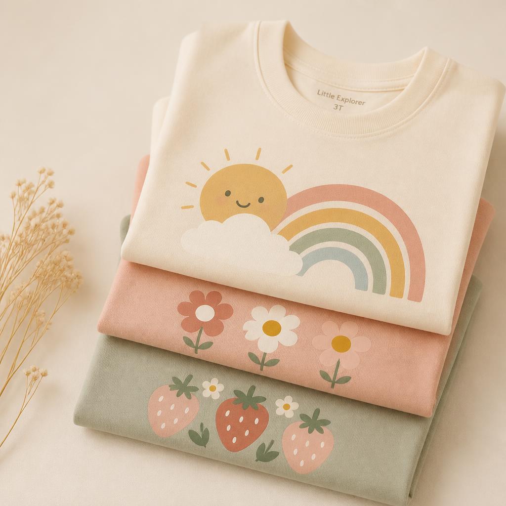 Pastel Graphic Tee 3-Pack